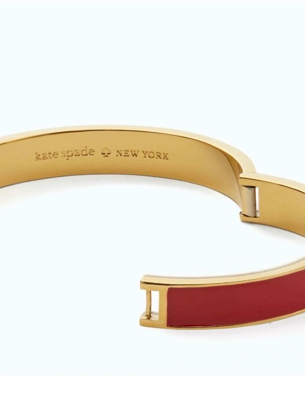 NWT~KATE SPADE~Spot the Spade Enamel Hinged Bangle
